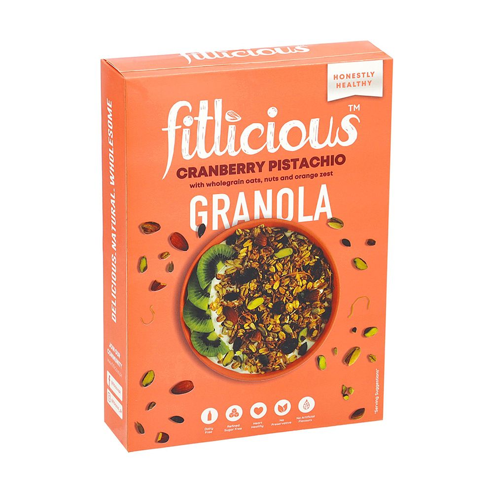 Fitlicious Cranberry Pistachio Granola Cereal, 400g - Image 3