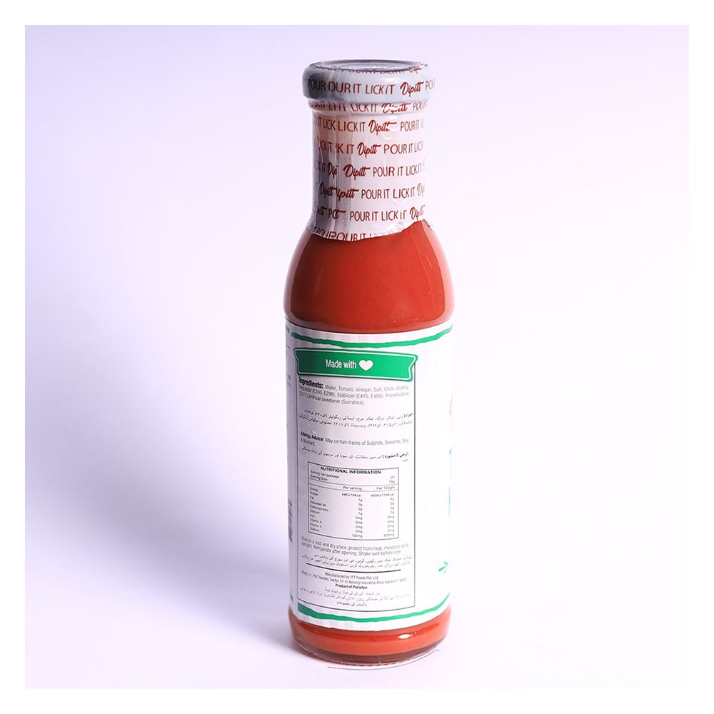 Dipitt Tomato Ketchup, No Added Sugar, 300g - Image 3