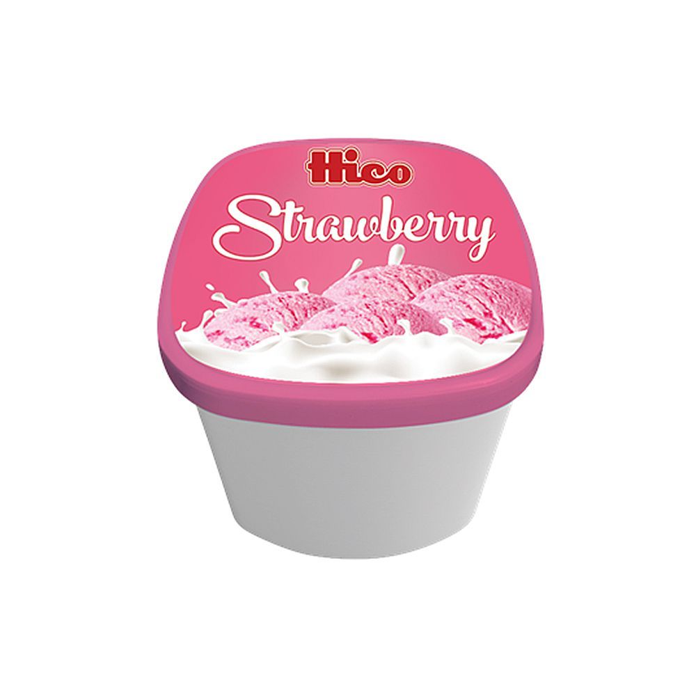 Hico Strawberry Ice Cream, 1.5 Liters - Main Image