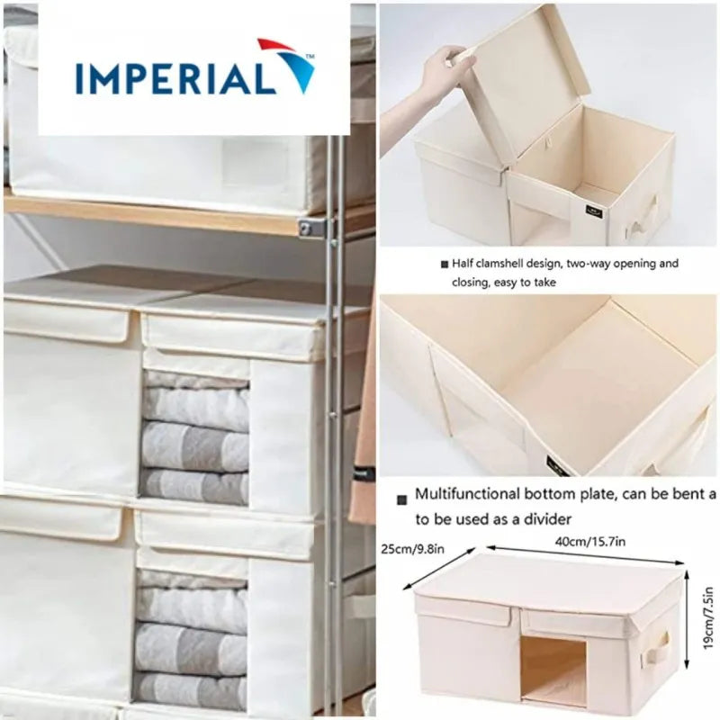 imperial fabric storage box twin cap main image