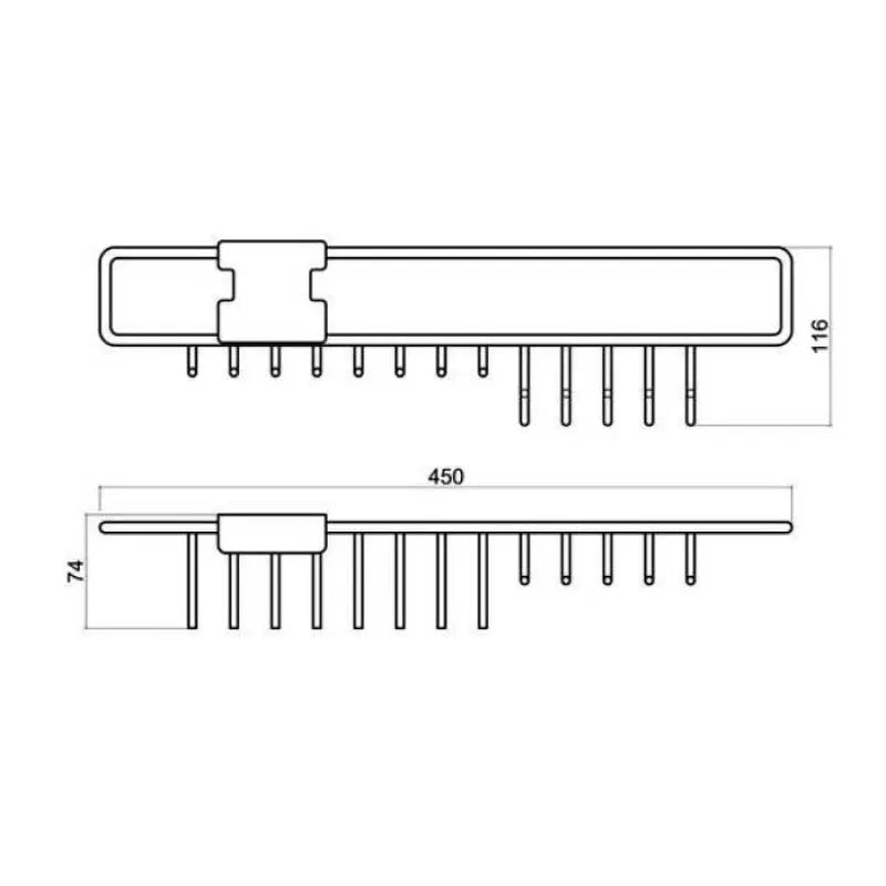 imperial high quality metal wardrobe slidable tie and belt hanger holder image2