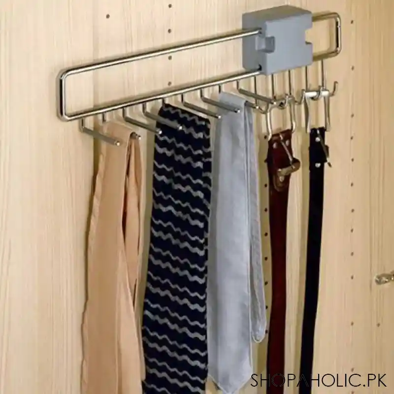 imperial high quality metal wardrobe slidable tie and belt hanger holder image3