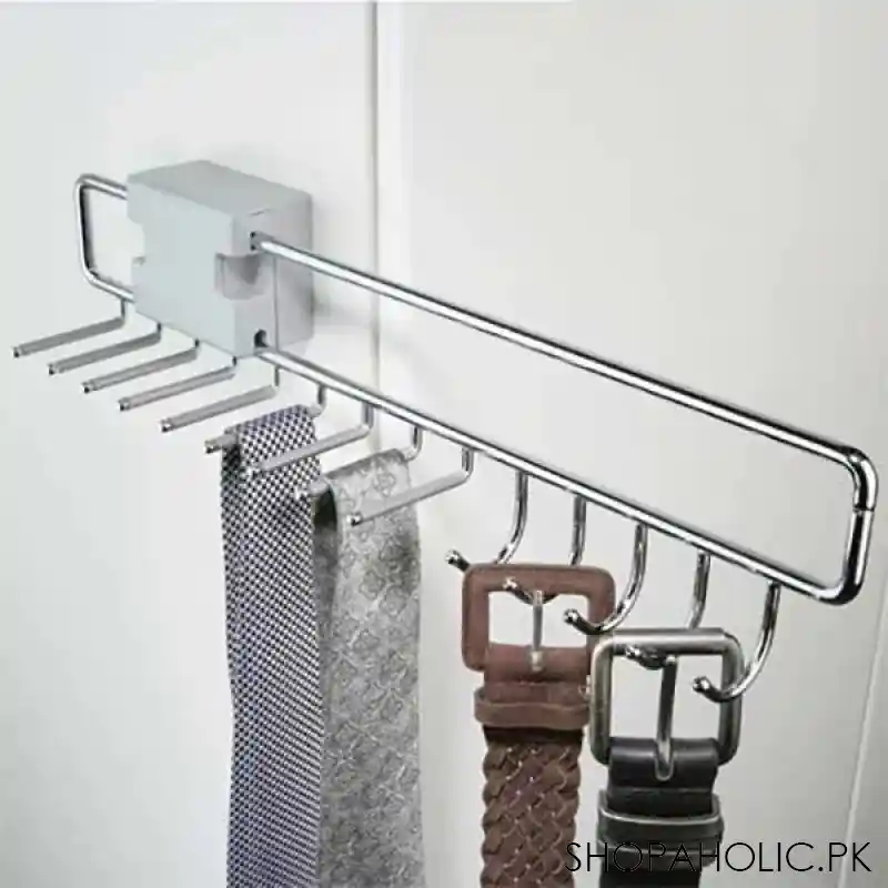 imperial high quality metal wardrobe slidable tie and belt hanger holder image4