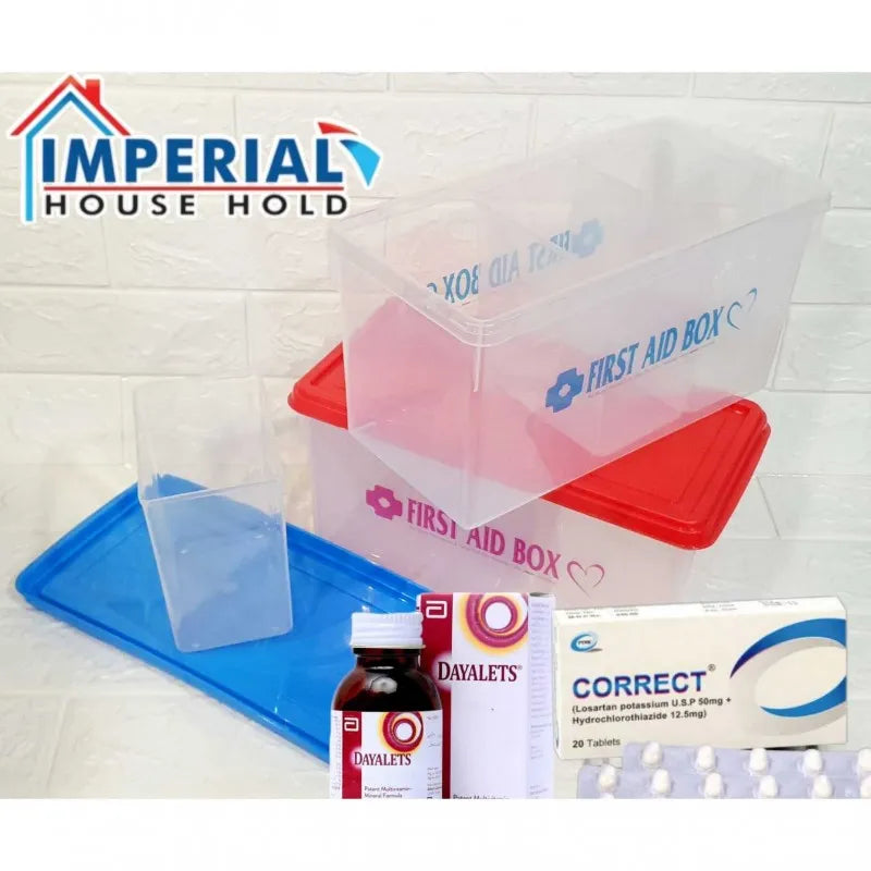 imperial high quality transparent 3 partition first aid medicine storage box image2