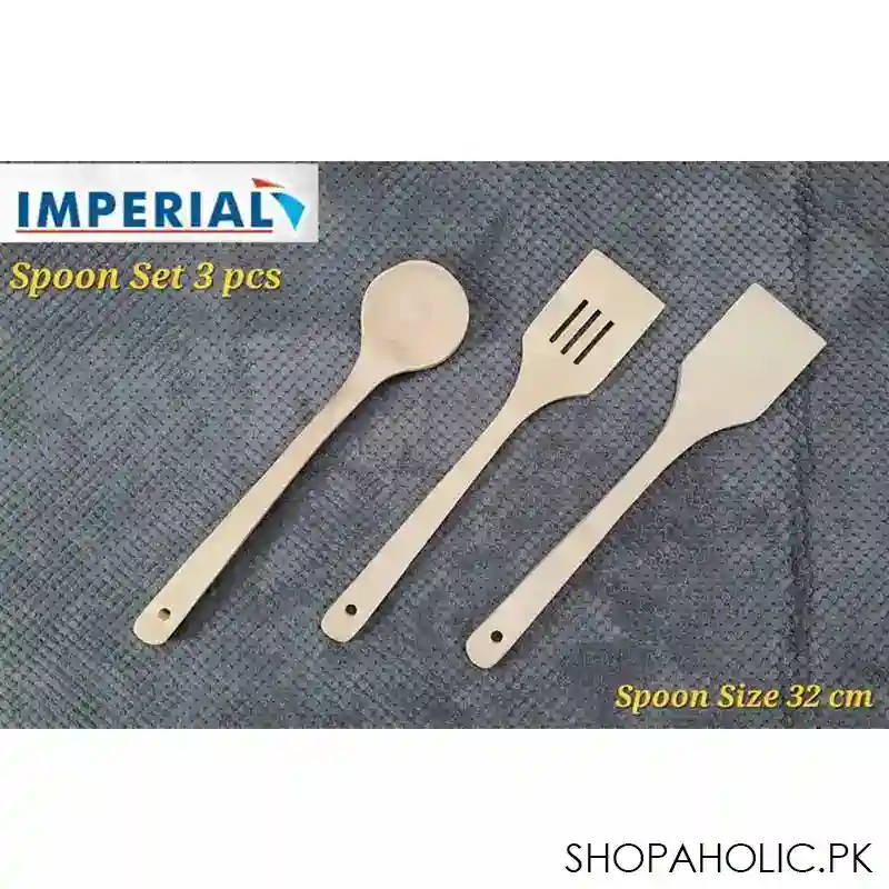 imperial (set of 3) bamboo wood spatula cooking utensil tools main image