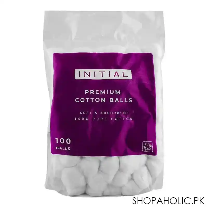 initial premium cotton balls, 100 pack main image