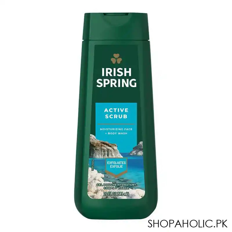 Irish Spring Active Scrub Moisturizing Face+Body Wash, 591ml - Main Image