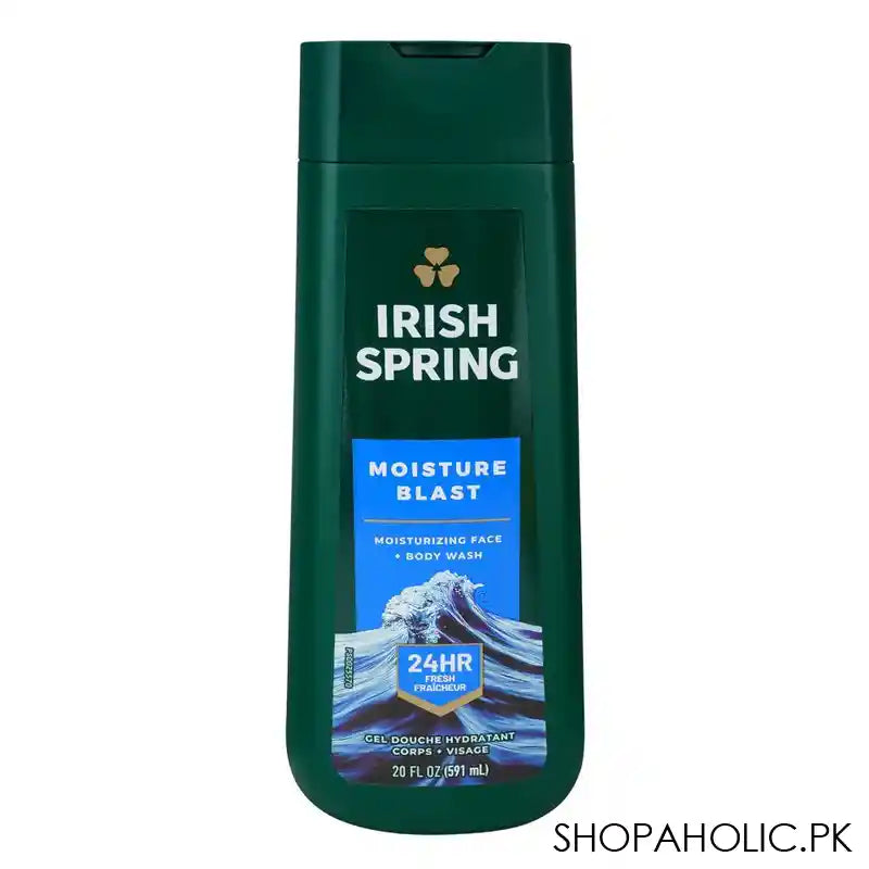 Irish Spring Moisture Blast Face + Body Wash, 24 Hours Fresh Fragrance, 591ml - Main Image