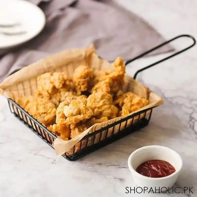 iron nuggets and french fries oil strainer basket image2