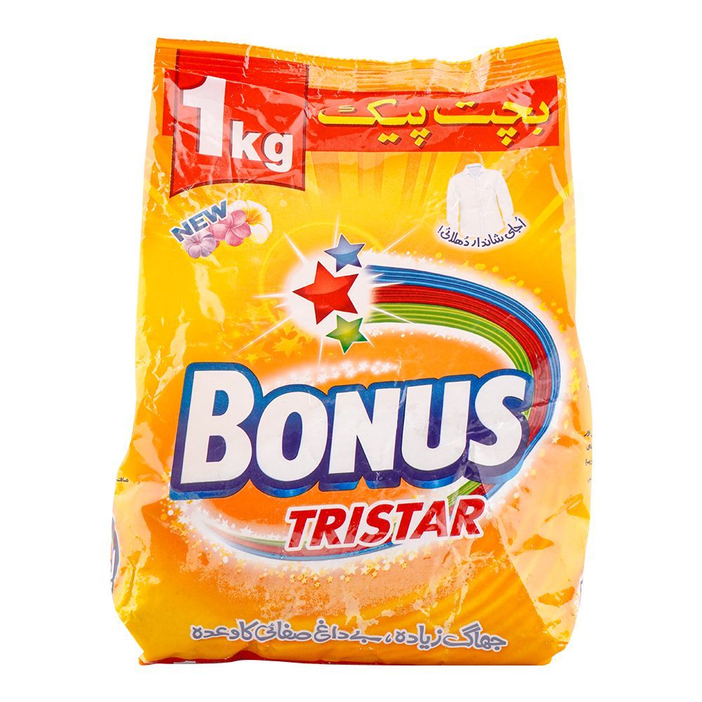 Bonus Tri Star Detergent Powder, 1000g - Image 2