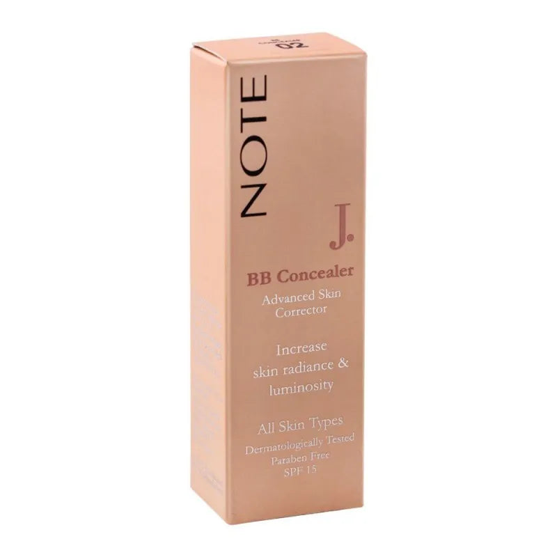 j. note advanced skin corrector bb concealer, 02, spf 15, paraben free image2