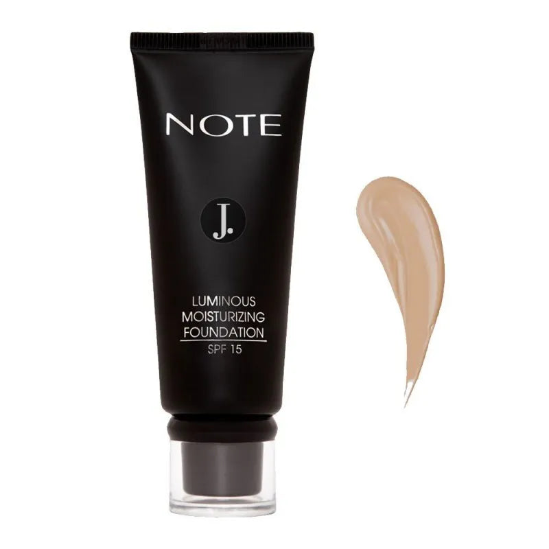 j. note luminous moisturizing foundation, 100 cashmere beige, spf 15, for dry skin main image