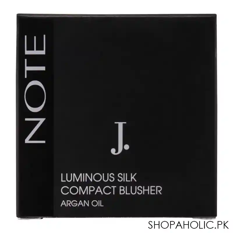 j. note luminous silk compact blusher, 02 pink in summer, with argan oil image4