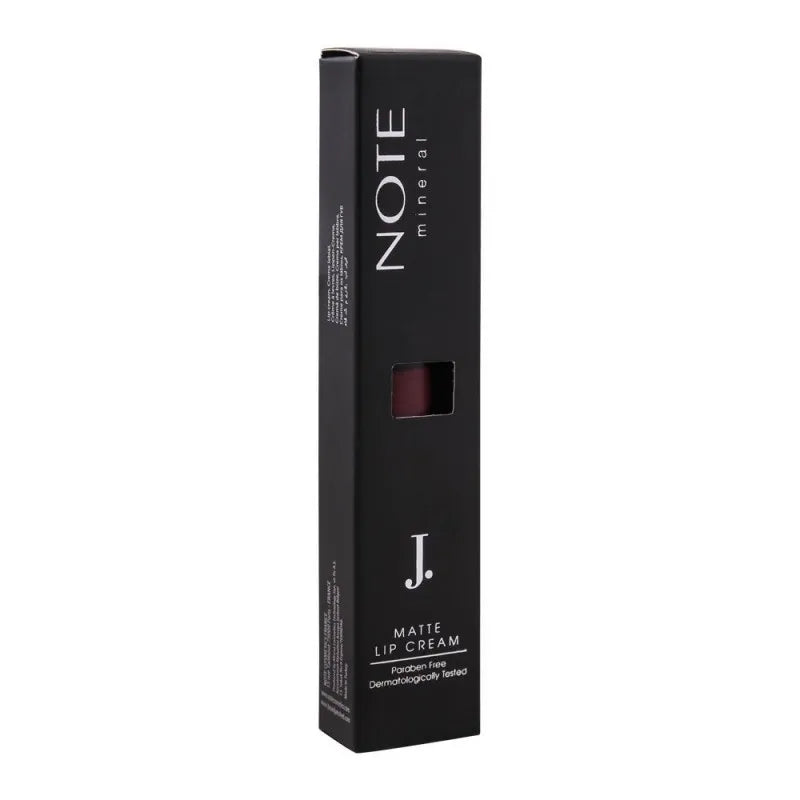 j. note mineral matte lip cream, 08 queen of night, paraben free image2