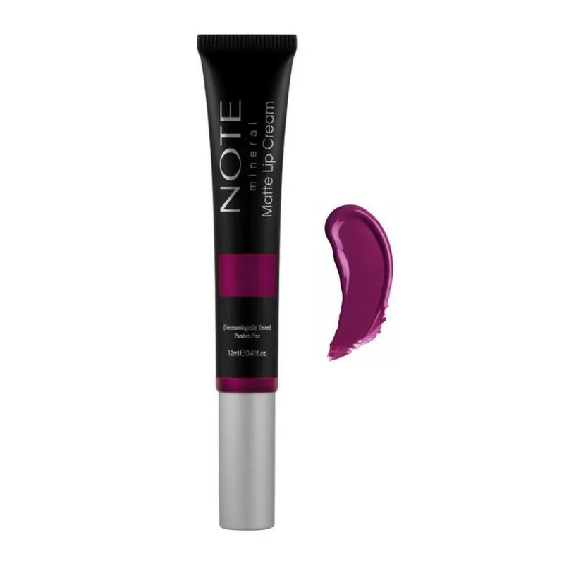 j. note mineral matte lip cream, 08 queen of night, paraben free main image