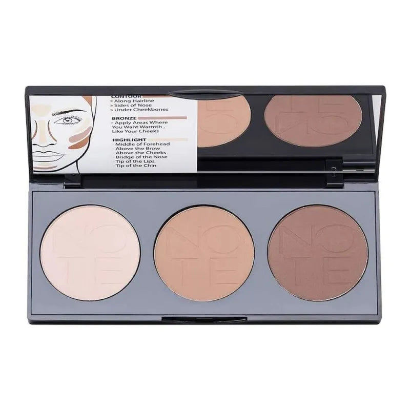 j. note perfecting contouring powder palette, 02 medium to dark main image