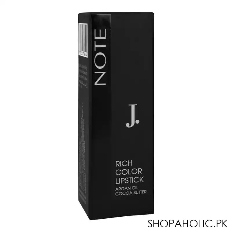 J. Note Rich Color Lipstick, 17 Kiss Me, With Argan Oil + Butter - Image 2