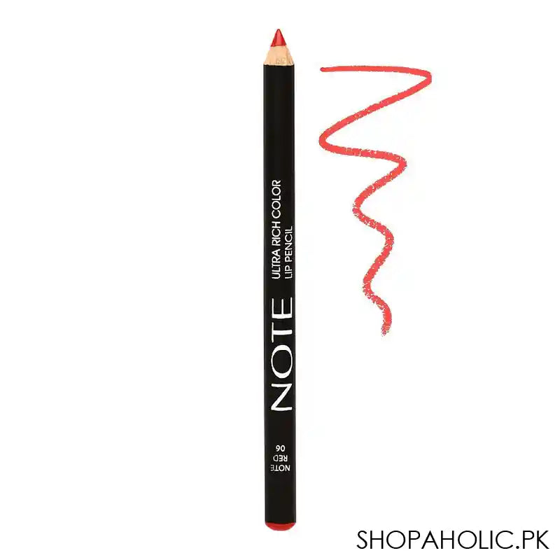 J. Note Ultra Rich Color Lip Pencil, 06 Note Red - Image 2