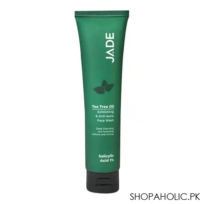 Jade Tea Tree Oil Exfoliating & Anti-Acne Face Wash, 100ml - Main Image