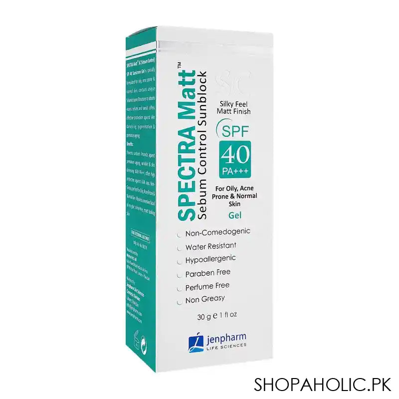 Jen Pharm Spectra Matt Sunblock SPF-40, For Oily/Acne Prone & Normal Skin, 30g - Main Image