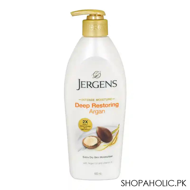 Jergens Deep Restoring Argan Body Lotion, For Extra Dry Skin, 400ml - Main Image