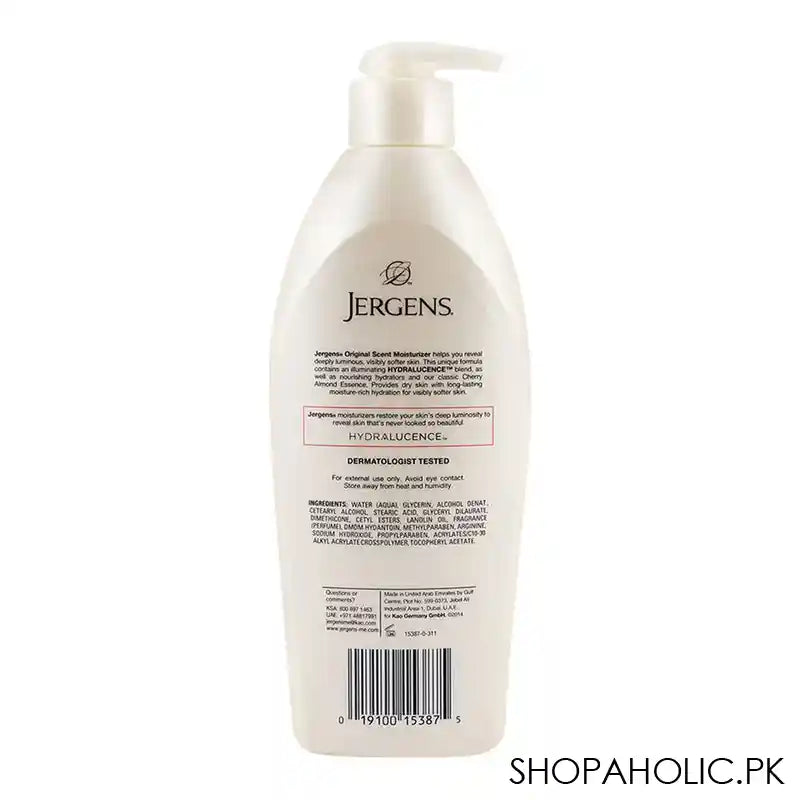 Jergens Original Scent Dry Skin Moisturizer 400ml - Image 3