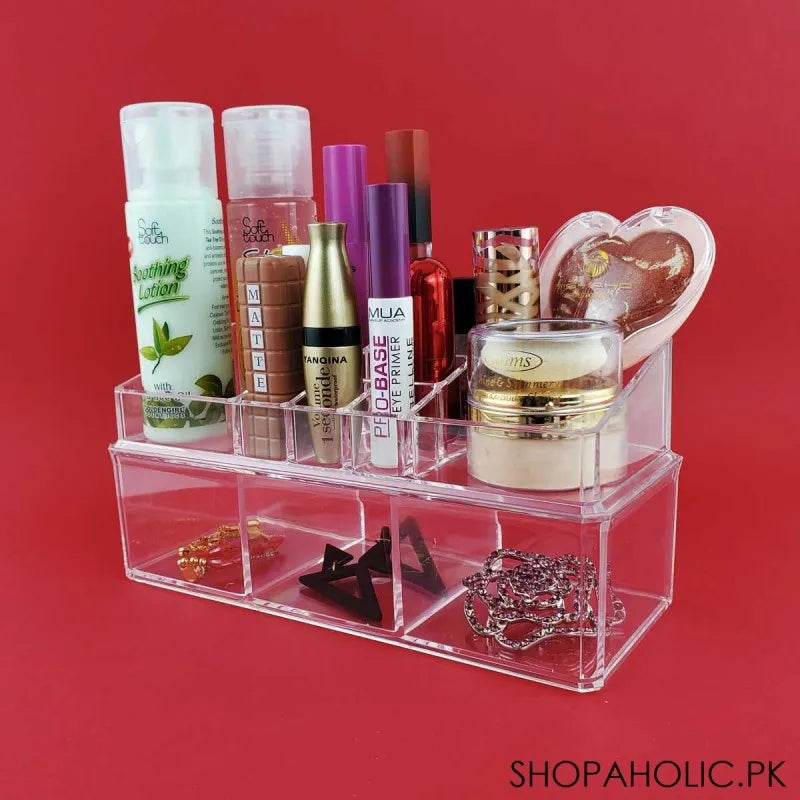 jewelry and cosmetic dual organizer main image