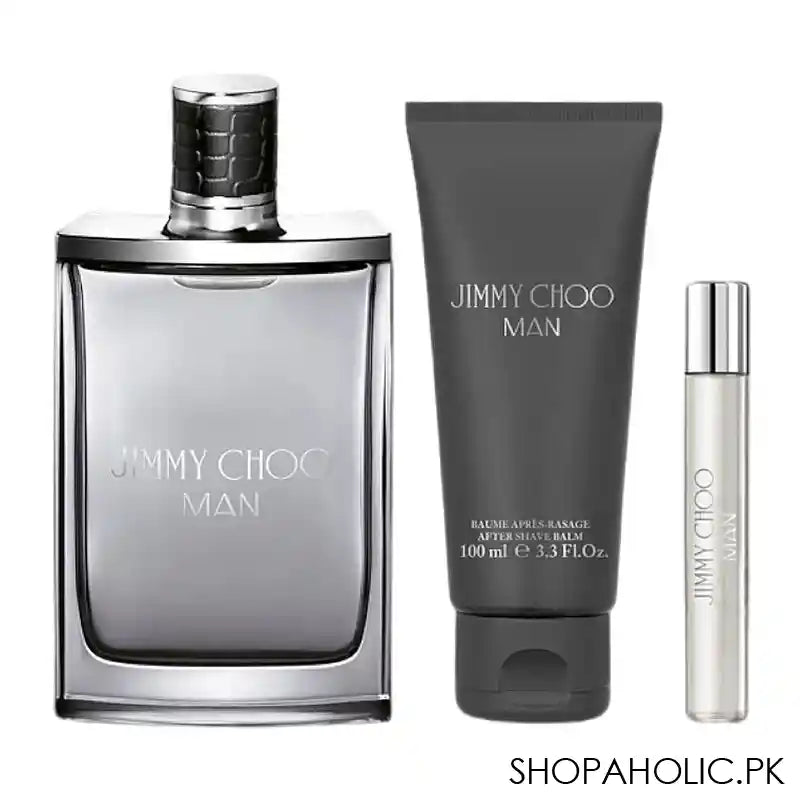 Jimmy Choo Man Perfume Set, Eau de Toilette Spray 100ml and 7.5ml+Shower Gel 100ml - Main Image