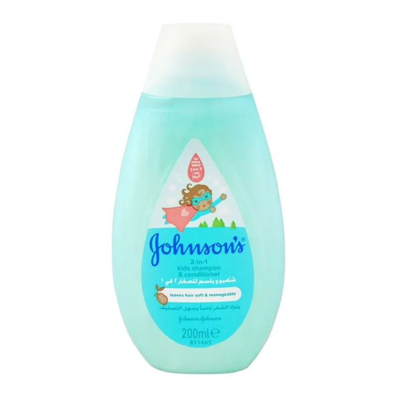 johnson's 2 in 1 kids shampoo & conditioner, 200ml image2