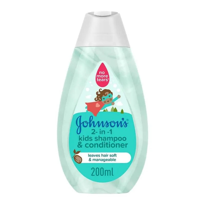 johnson's 2 in 1 kids shampoo & conditioner, 200ml main image