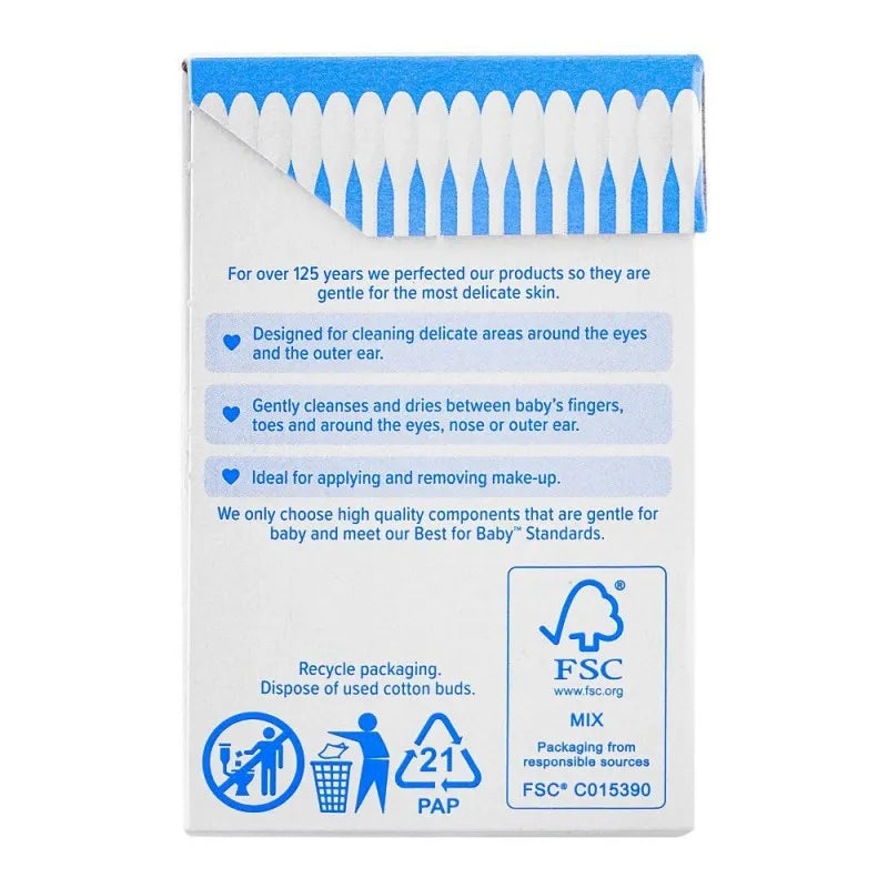 johnson's baby cotton buds, 100 pack image2