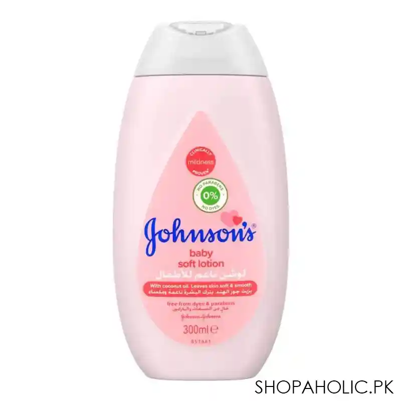 johnson's baby soft lotion, with coconut oil, 300ml image2