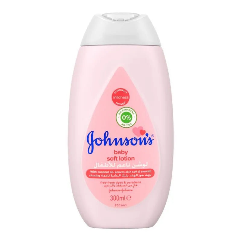 johnson's baby soft lotion, with coconut oil, 300ml image2