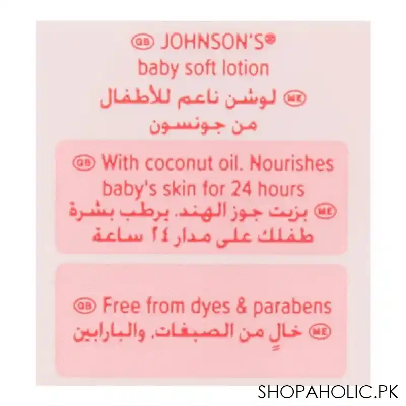 johnson's baby soft lotion, with coconut oil, 300ml image5