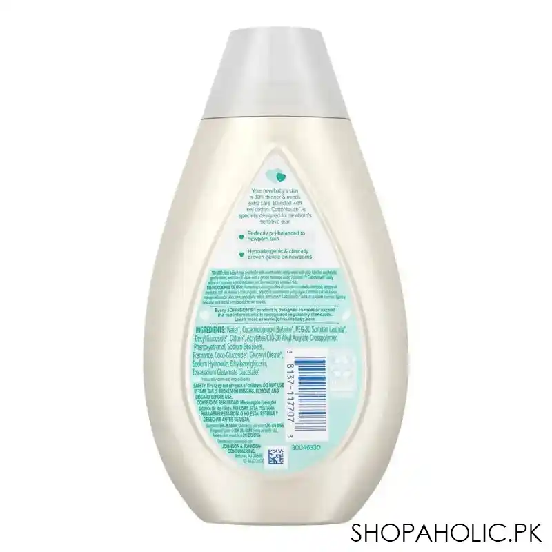 johnson's cotton touch newborn wash & shampoo, 400ml image2