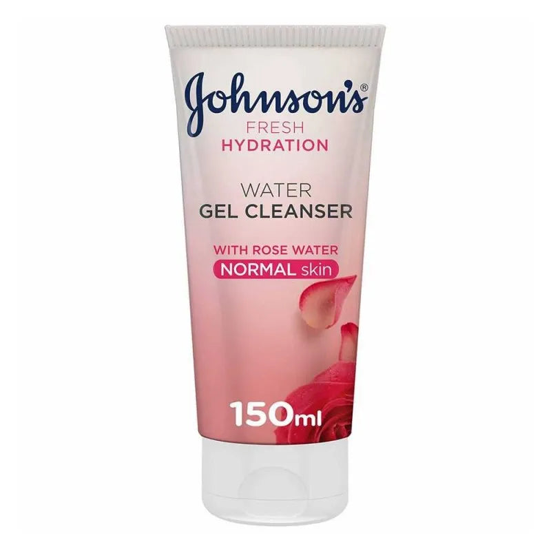 johnson's fresh hydration water gel cleanser, with rose water, normal skin, 150ml image2