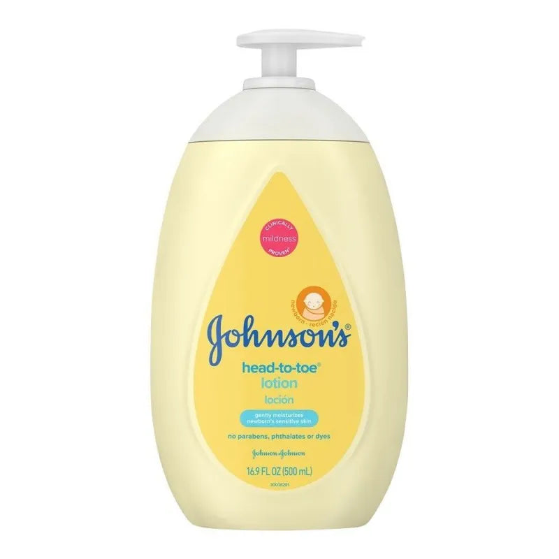 johnson's head to toe newborn pack sensitive skin lotion, 500ml main image