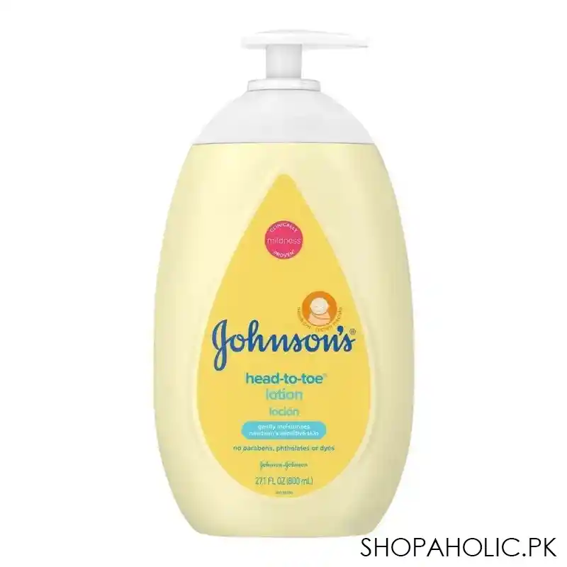 johnson's head to toe newborn pack sensitive skin lotion, 800ml main image