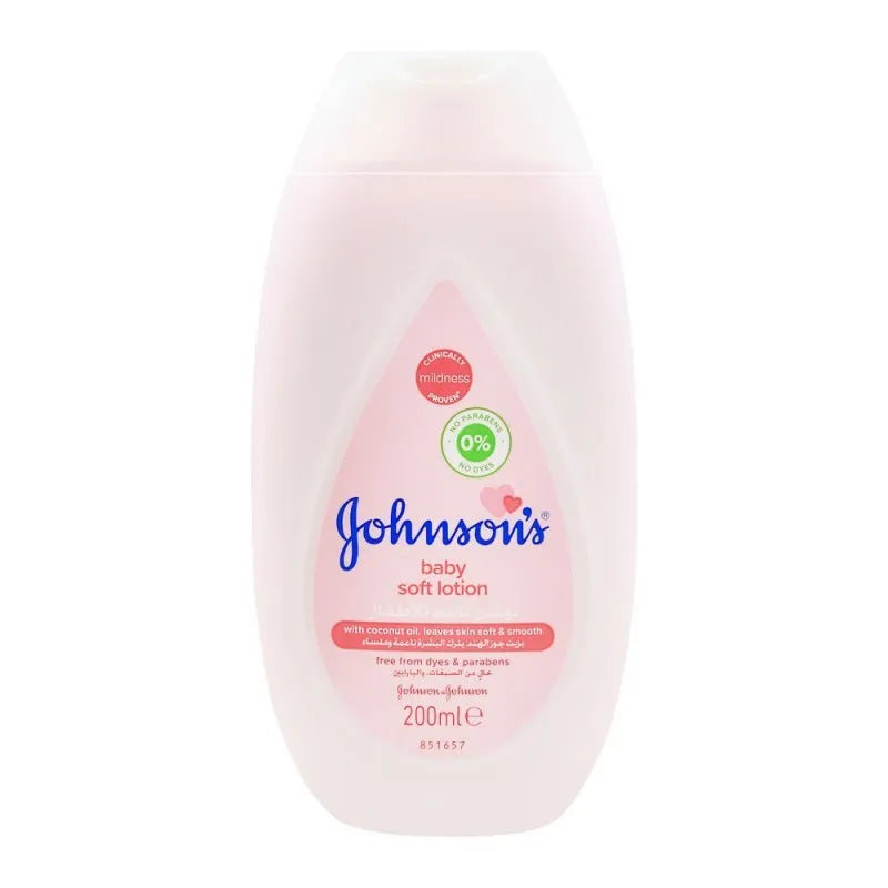 johnson's soft baby lotion, with coconut oil, paraben free, 200ml image2