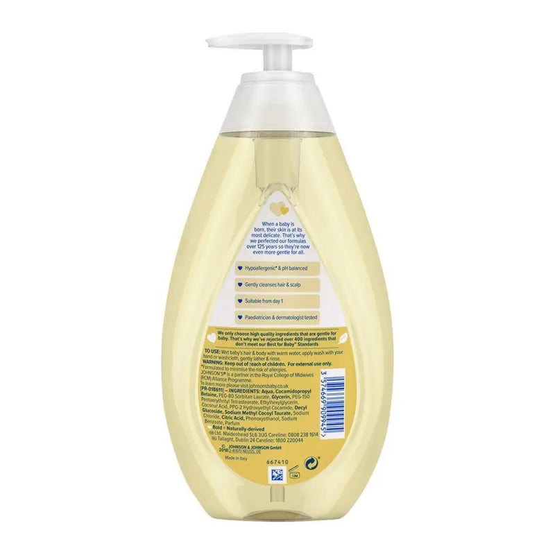 johnson's top to toe wash mild & gentle, 500ml image2