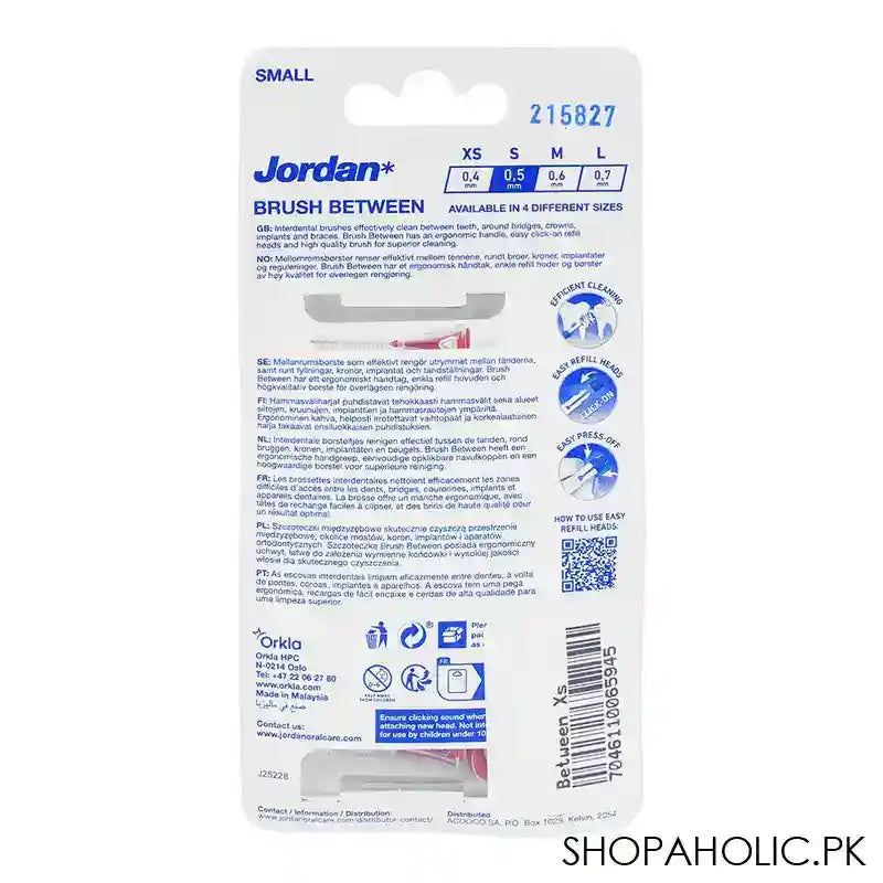 Jordan Brush Between Interdental Brush, Small, 0.5mm, 10-Pack - Image 2