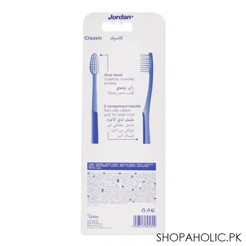 jordan classic all round cleaning toothbrush soft 3 pack, 10207 image2