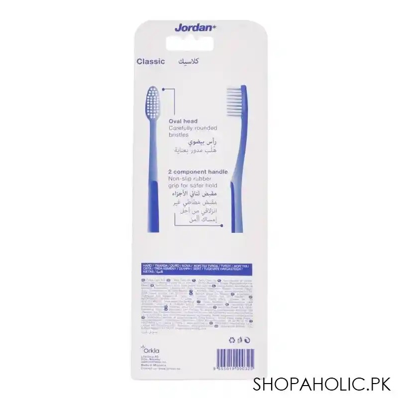 jordan classic clean teeth & gum toothbrush medium 4 pack, 10209 image2