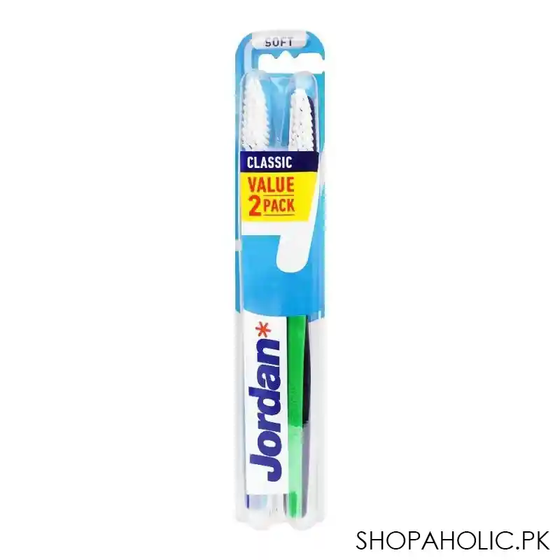 jordan classic value pack toothbrush soft, 2 pack, 10204 main image