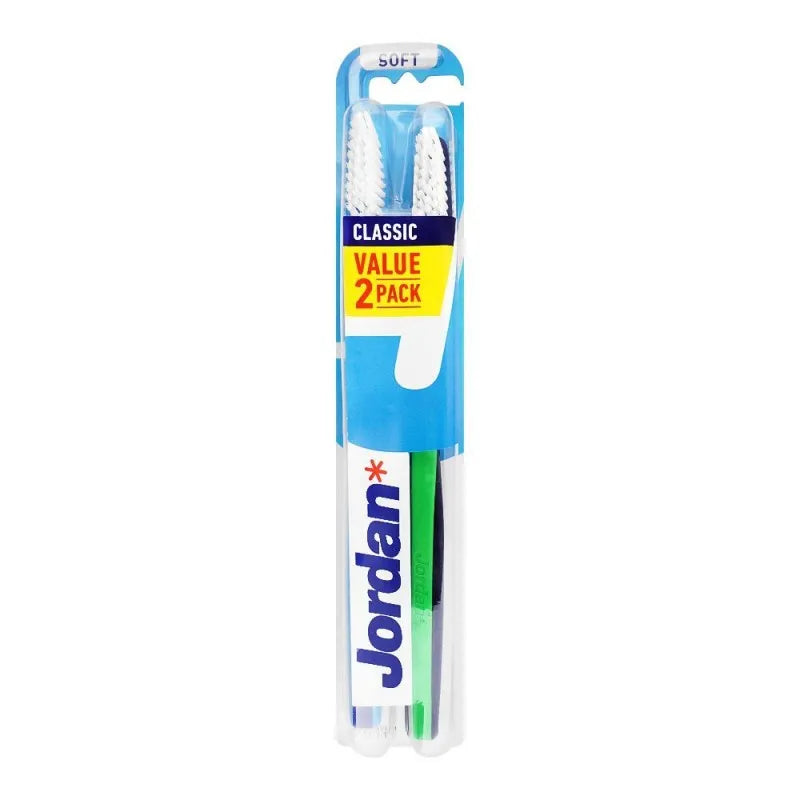 jordan classic value pack toothbrush soft, 2 pack, 10204 main image