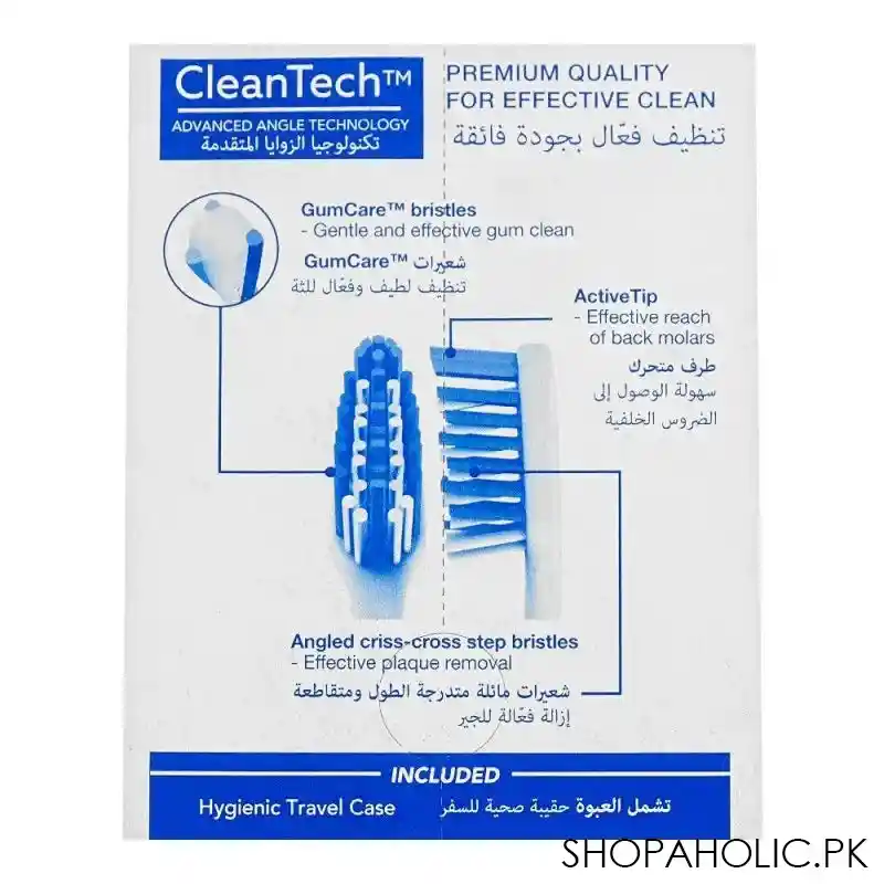 jordan expert clean tech advanced toothbrush with case, soft, 2 pack image3