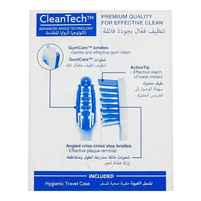 jordan expert clean tech advanced toothbrush with case, soft, 2 pack image3