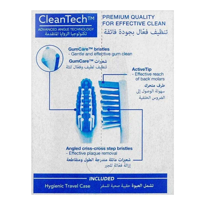 jordan expert clean tech toothbrush with case, medium, 2 pack image3