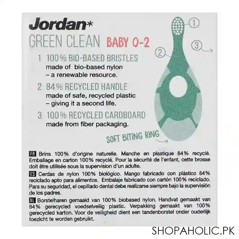 jordan green clean baby 0 2 years toothbrush, extra soft image3