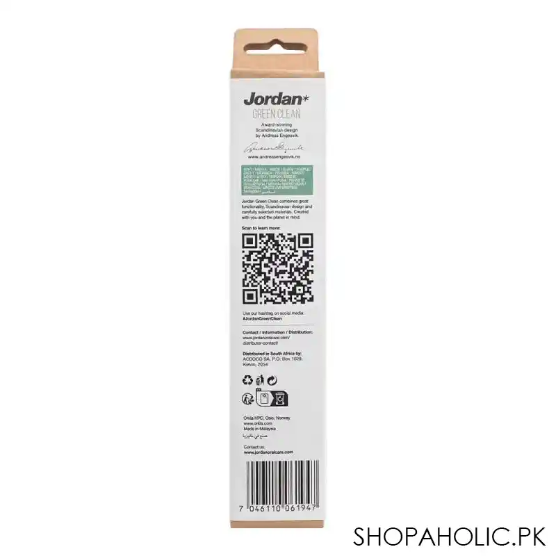 jordan green clean toothbrush, soft, 2 pack image2